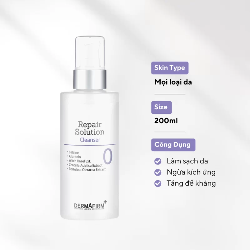 Sữa rửa mặt Repair Solution Cleanser Dermafirm